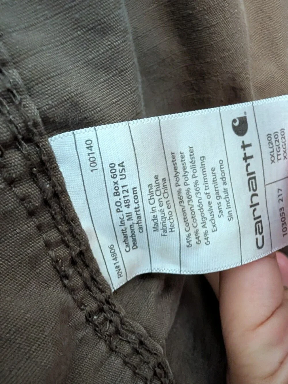 Carhartt Smithville Chore Coal XXL
